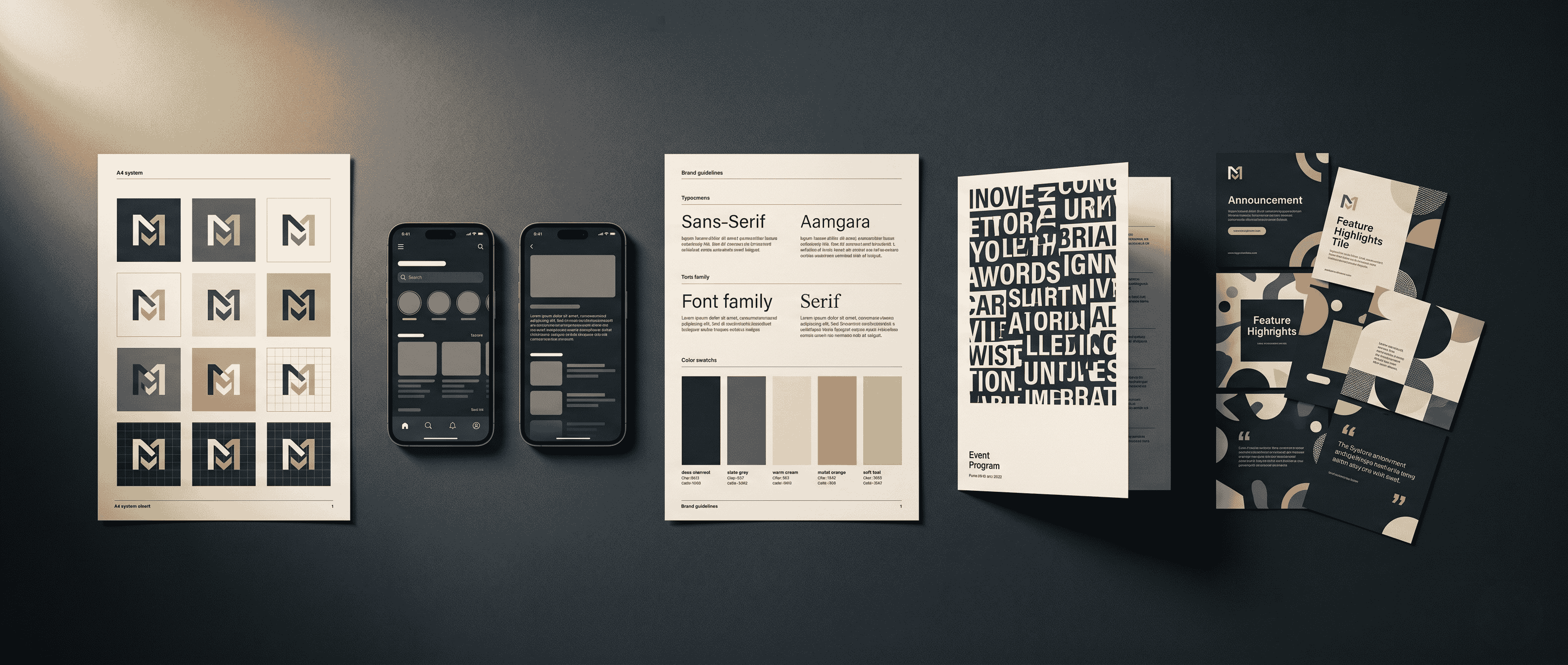 Brand artefacts — logo system, platform screens, launch creative. Anonymised.